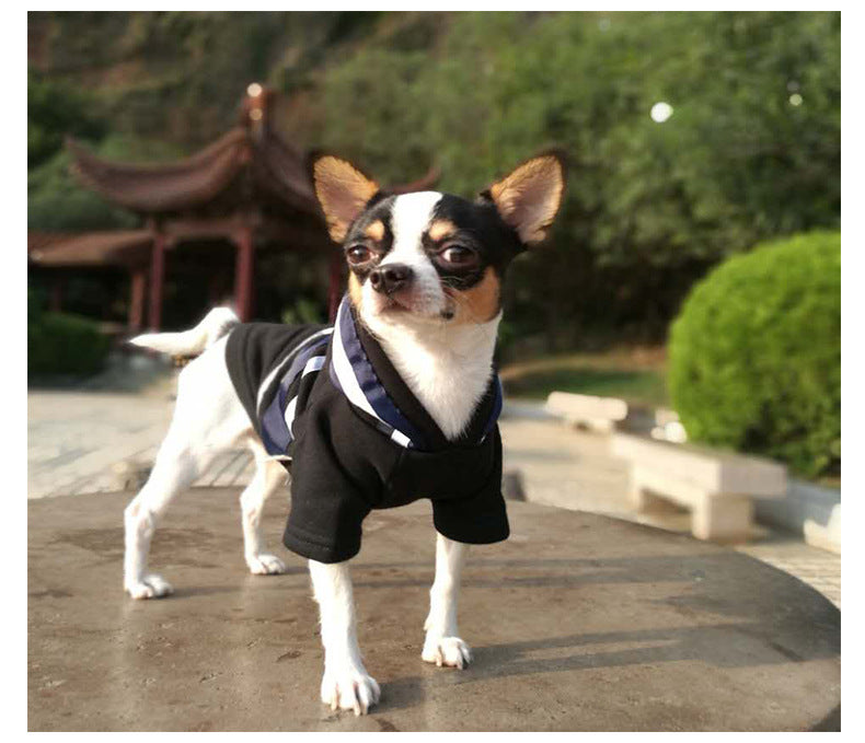KFX-9471549 Casual Black Cotton Sweater for Dogs - Autumn and Winter Wear