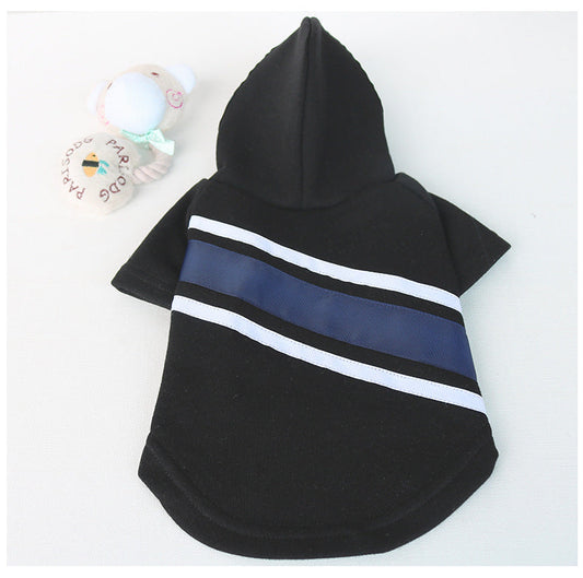 KFX-9471549 Casual Black Cotton Sweater for Dogs - Autumn and Winter Wear