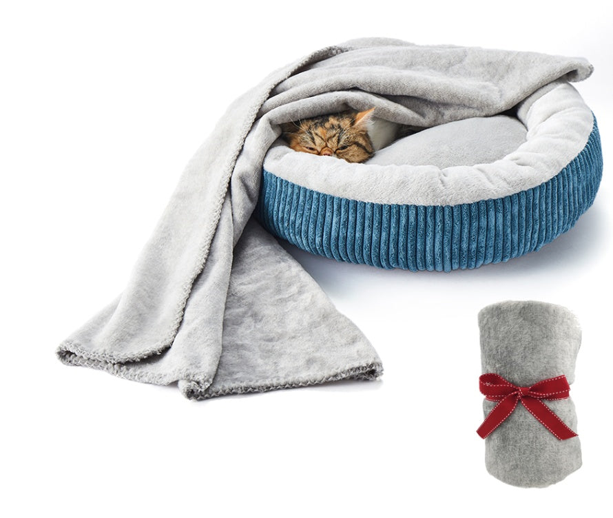 KFX-9471805 Cozy Deep Sleeping Dog Blanket - Warm and Soft Polyester, Large Size 70 CM x 100 CM