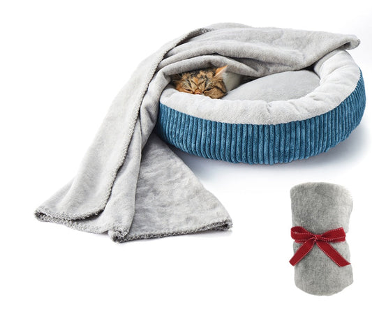 KFX-9471805 Cozy Deep Sleeping Dog Blanket - Warm and Soft Polyester, Large Size 70 CM x 100 CM