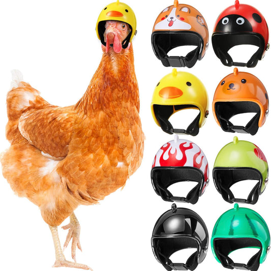 KFX-9472445 Adjustable Chicken Helmet with Sponge Lining - Protective Headwear for Small Pets and Birds