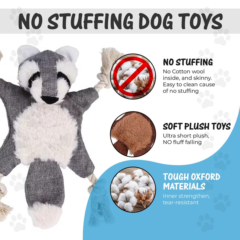 KFX-9472573 Durable Plush Dog and Cat Toys - Squeaky Animal Chew Toys for All Breeds