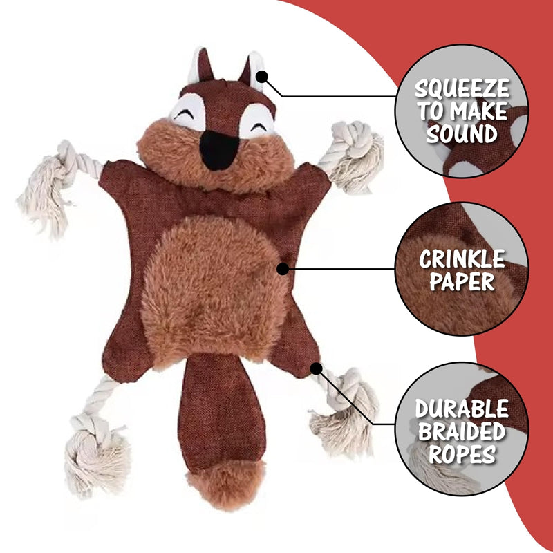 KFX-9472573 Durable Plush Dog and Cat Toys - Squeaky Animal Chew Toys for All Breeds
