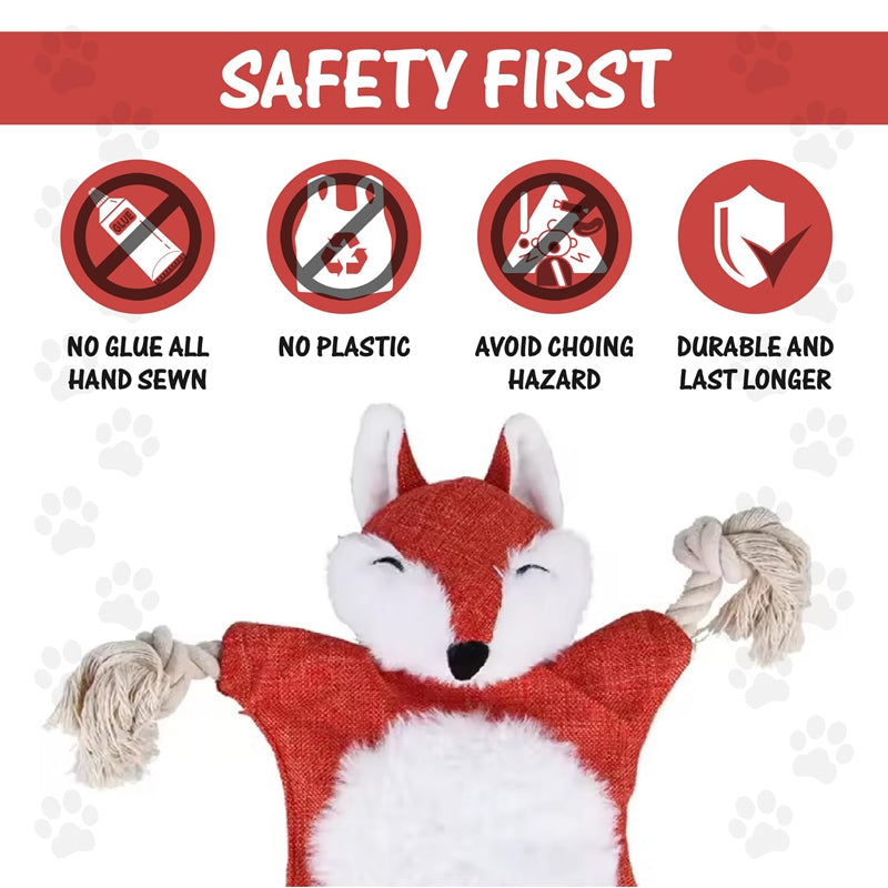 KFX-9472573 Durable Plush Dog and Cat Toys - Squeaky Animal Chew Toys for All Breeds