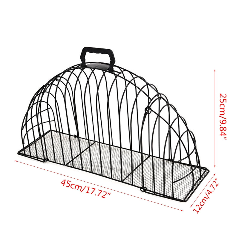 KFX-9472829 Stainless Steel Cat Bath and Transport Cage for Pets Under 3 kg - Compact Size 46.5*14*17.5cm