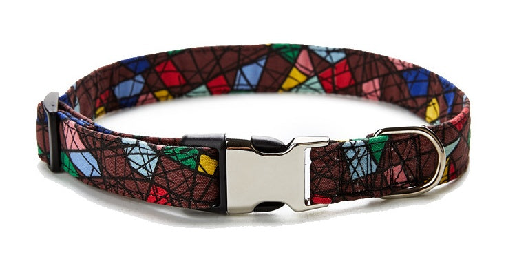 KFX-9472957 Colorful Ethnic Style Semi-Metal Buckle Collar for Pets - G-6235