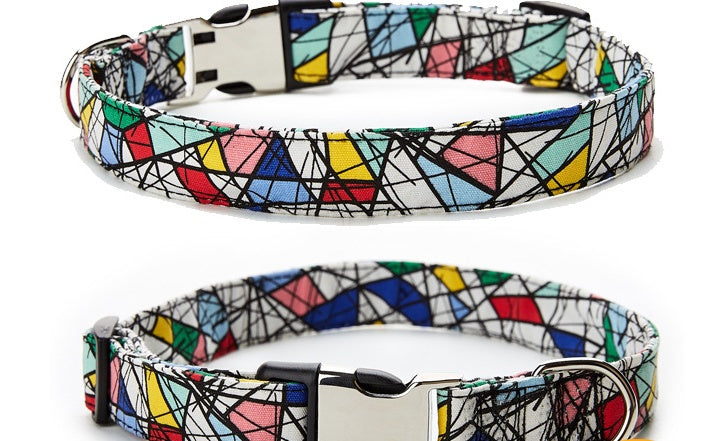 KFX-9472957 Colorful Ethnic Style Semi-Metal Buckle Collar for Pets - G-6235