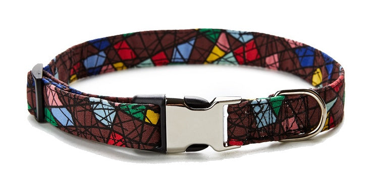 KFX-9472957 Colorful Ethnic Style Semi-Metal Buckle Collar for Pets - G-6235