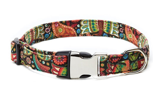 KFX-9472957 Colorful Ethnic Style Semi-Metal Buckle Collar for Pets - G-6235