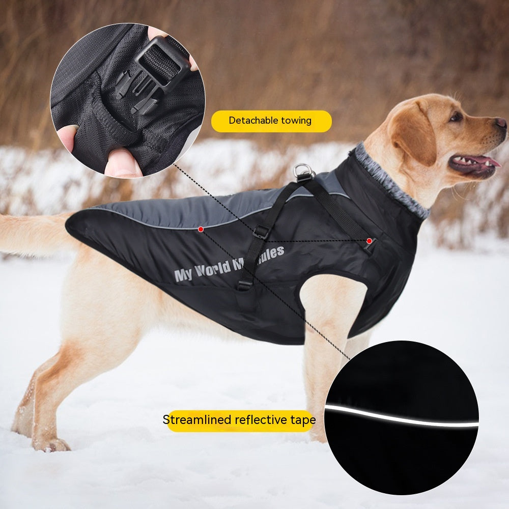 KFX-9475389 Reflective Padded Coat for Pets - Waterproof Cotton in Various Colors and Sizes