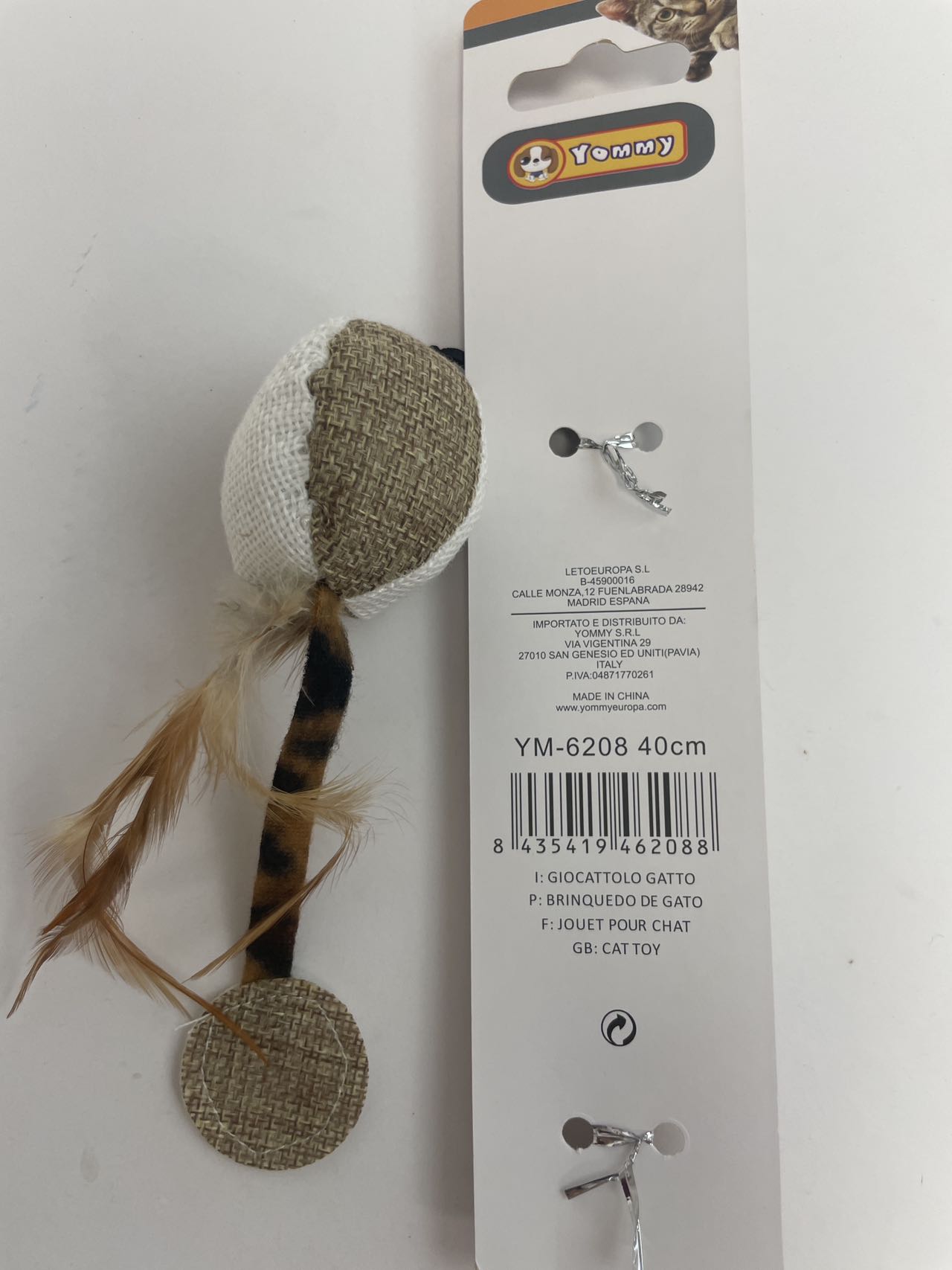KFX-9475773 Feather Cat Teaser Toy with Small Ball for Interactive Play