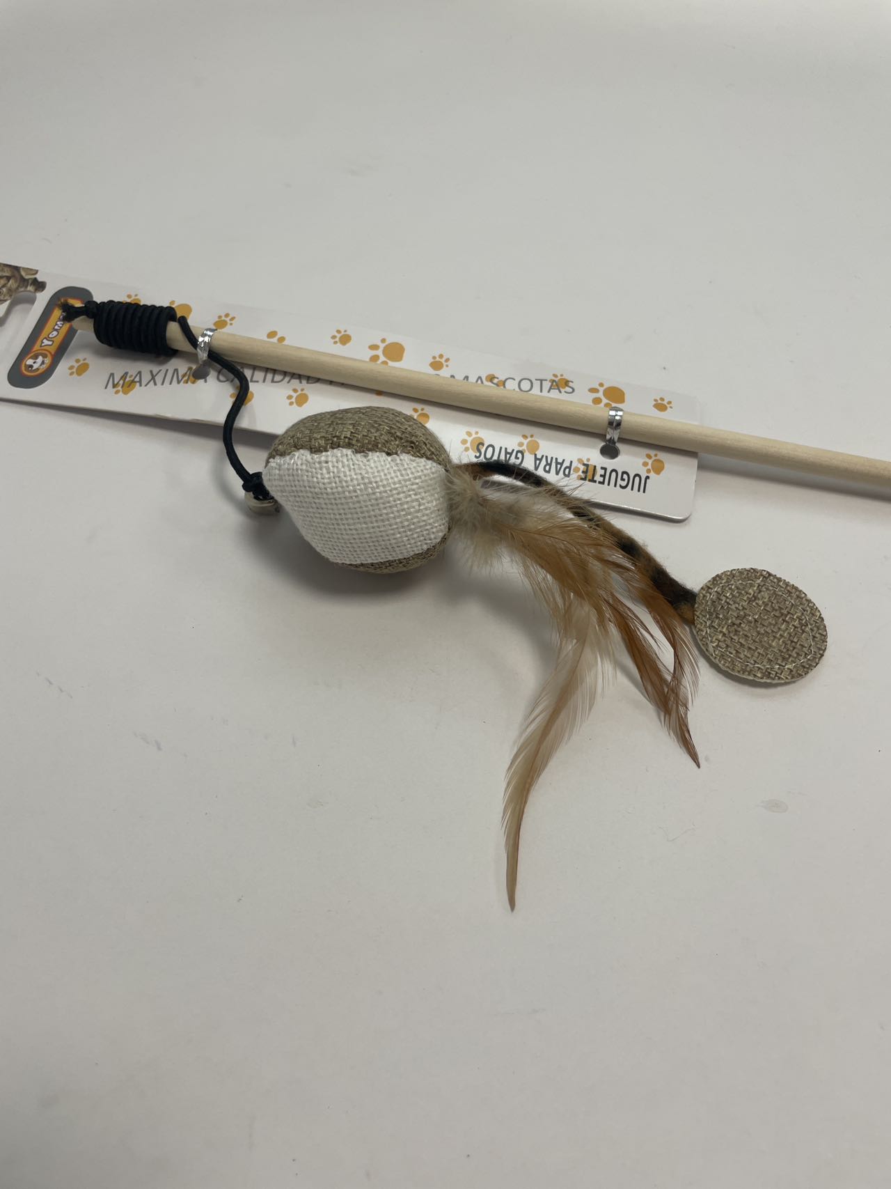 KFX-9475773 Feather Cat Teaser Toy with Small Ball for Interactive Play