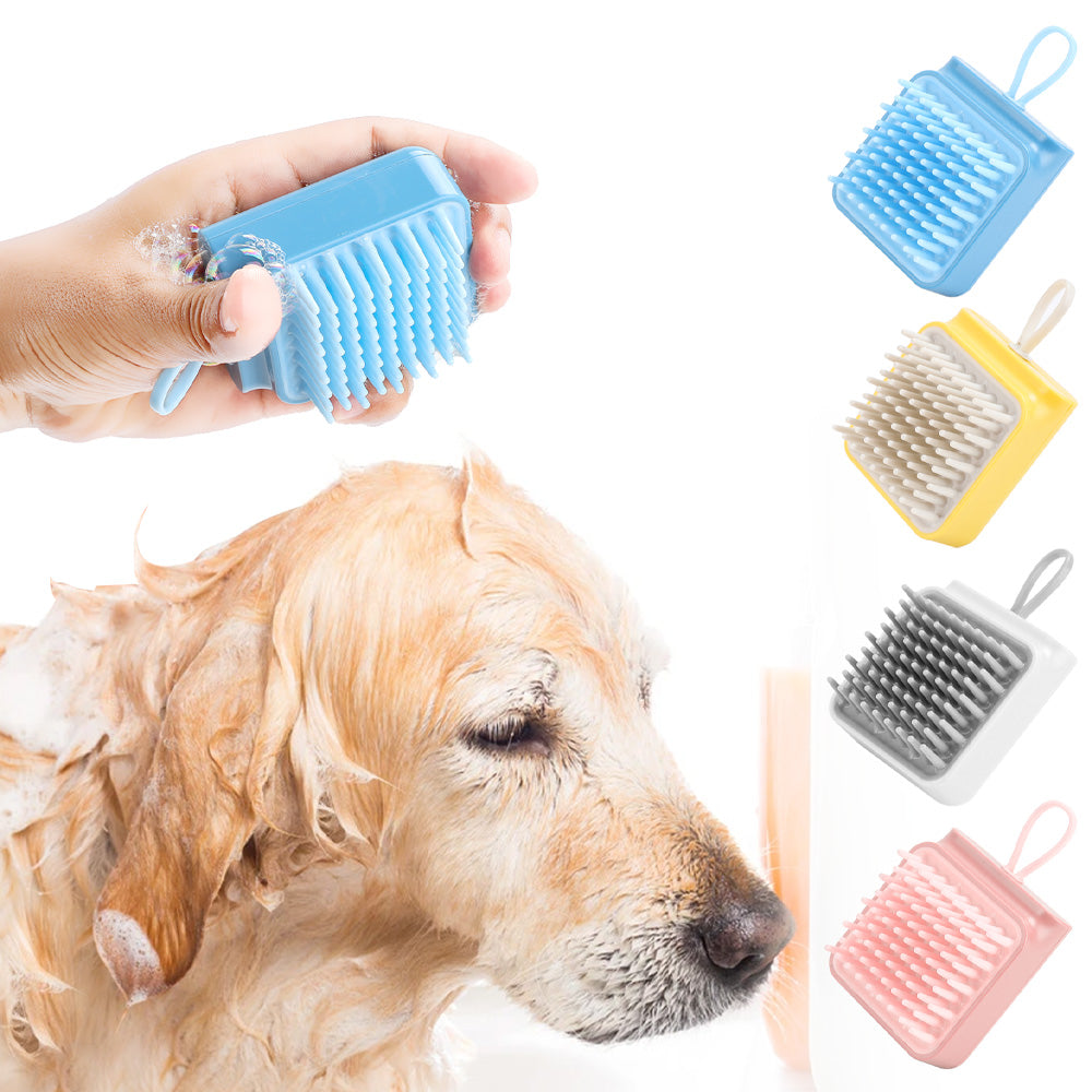 KFX-9476541 Multifunctional Pet Bath and Grooming Brush for Dogs and Cats - Massaging, Washing, and De-Shedding Comb