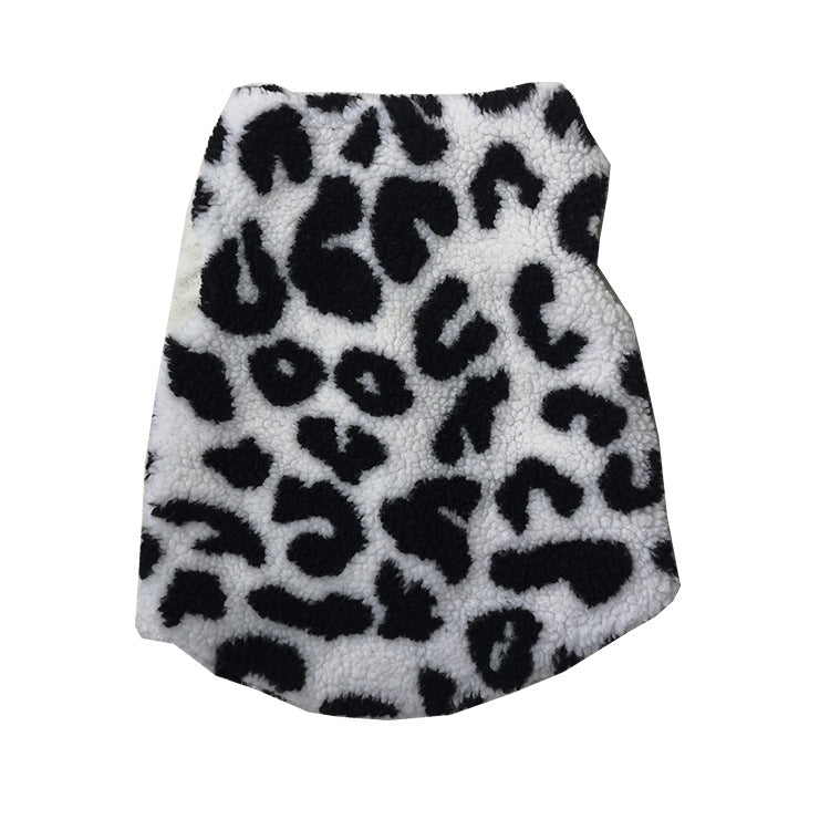 KFX-9477309 Thickened Cow Leopard Print Vest for Everyday Wear in Black and White