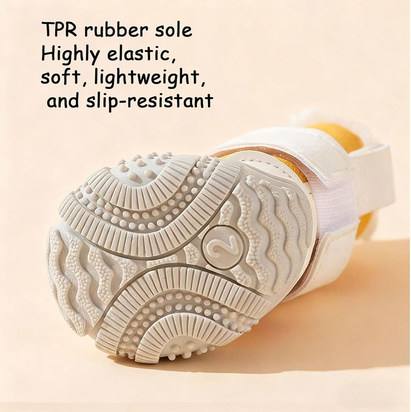 KFX-9477565 Warm Thick Cotton Dog Booties with Anti-Slip Sole for Winter Adventures