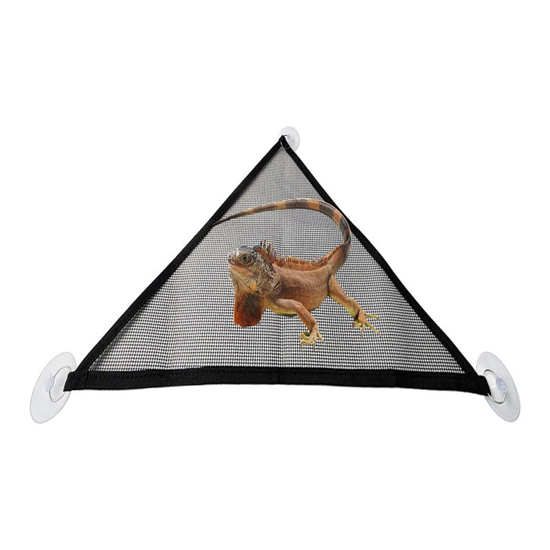 KFX-9481533 Black Mesh Reptile Hammock for Pets - Durable Plastic Design