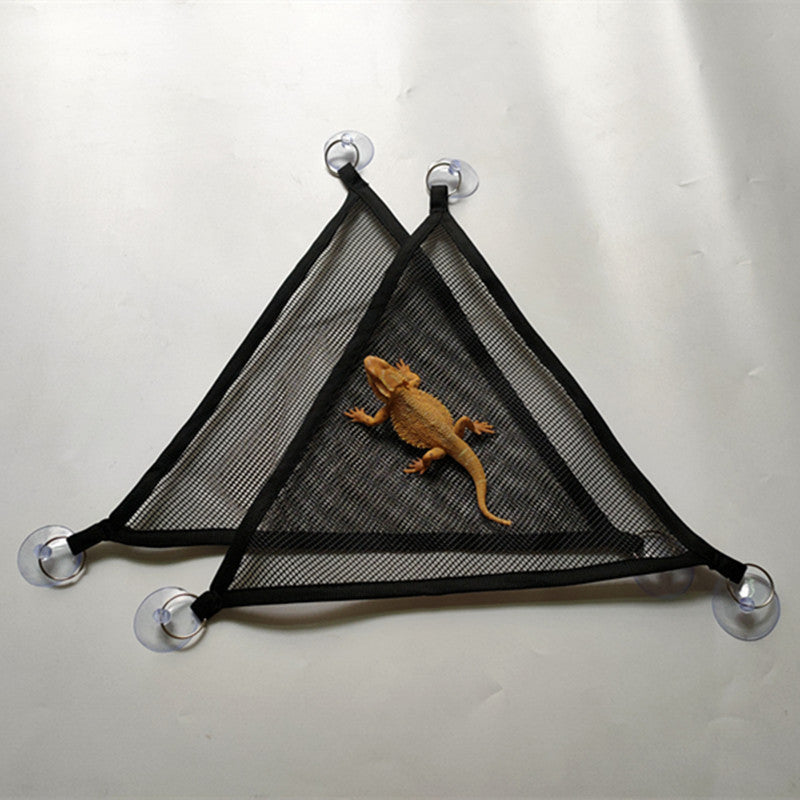 KFX-9481533 Black Mesh Reptile Hammock for Pets - Durable Plastic Design