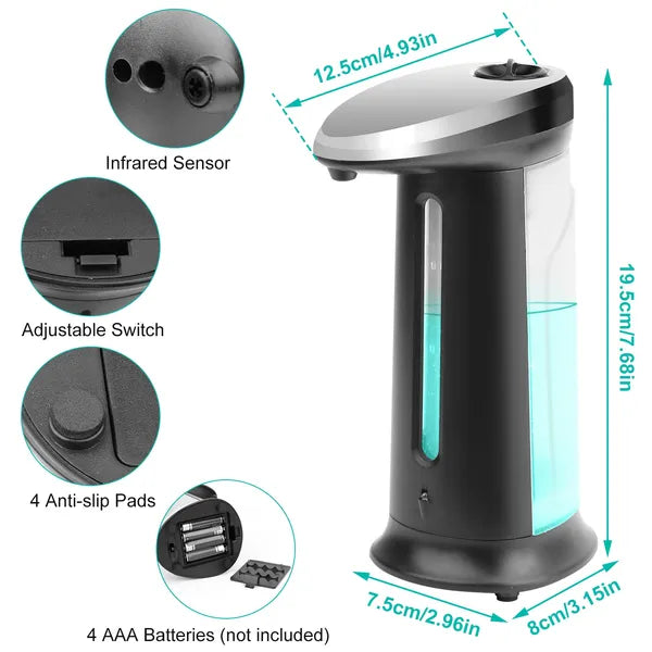 KFX-9482301 Automatic Hand Soap Dispenser 16.9oz Sensor-Controlled with Adjustable Drop Volume