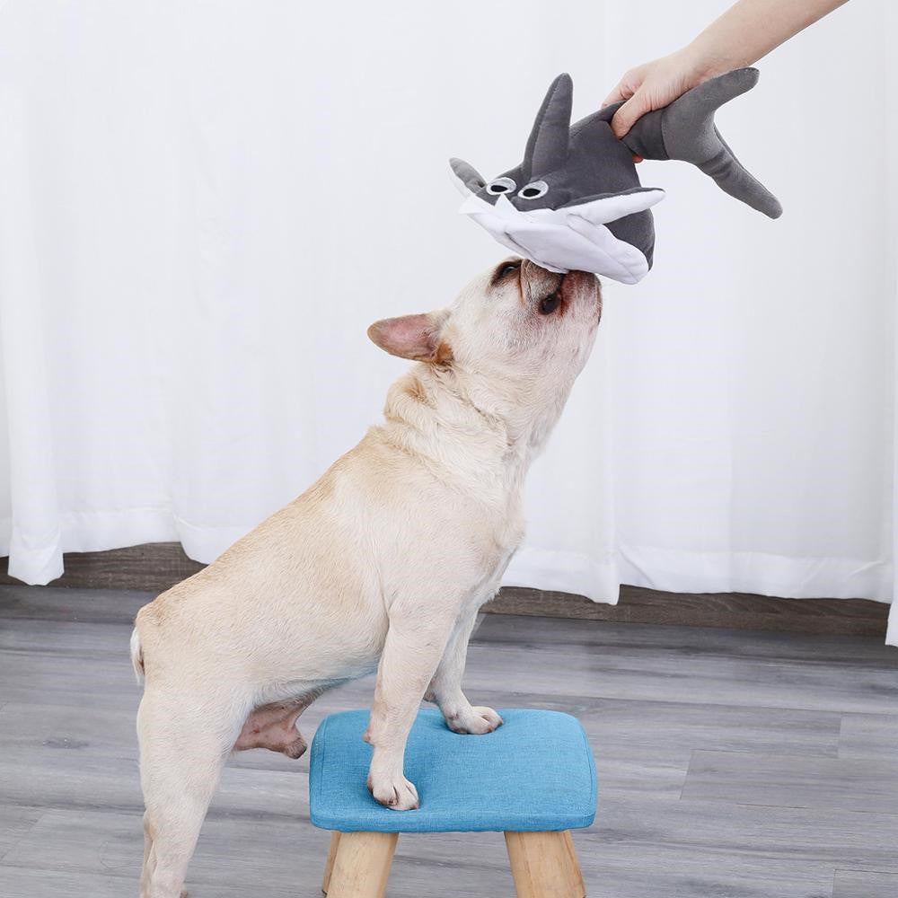 KFX-9486141 Plush Shark Doll Toy - Soft Throwing Plush with Filled Cotton - Gray, S & M Sizes Available