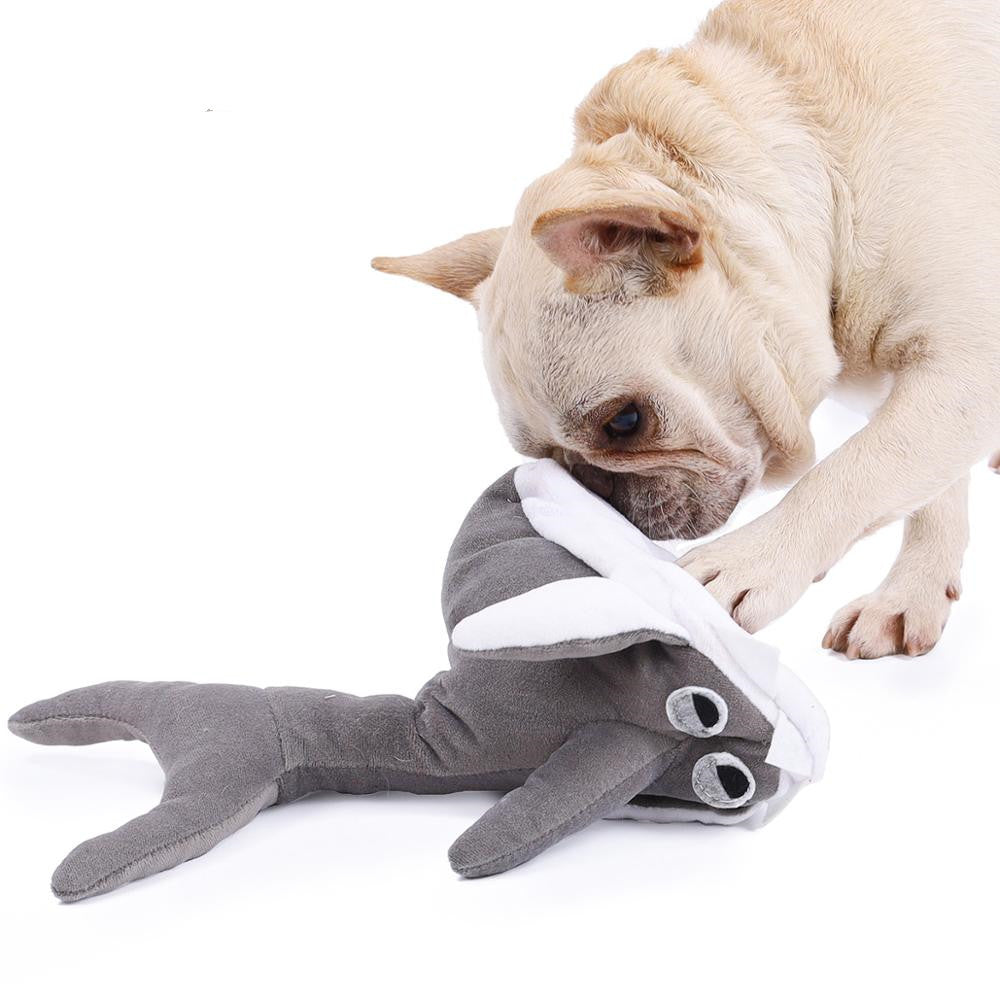 KFX-9486141 Plush Shark Doll Toy - Soft Throwing Plush with Filled Cotton - Gray, S & M Sizes Available