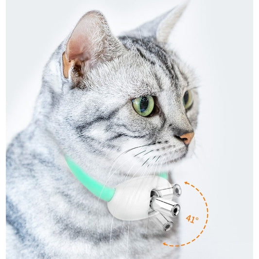 KFX-9488445 Automatic Laser Cat Teaser Collar - Rechargeable & Durable Pet Toy for Playtime Fun