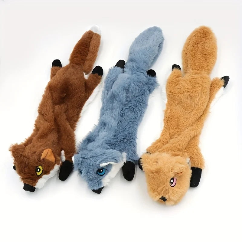 KFX-9495485 Plush Bite-Resistant Toys for Dogs – Fox, Squirrel, and Wolf Designs