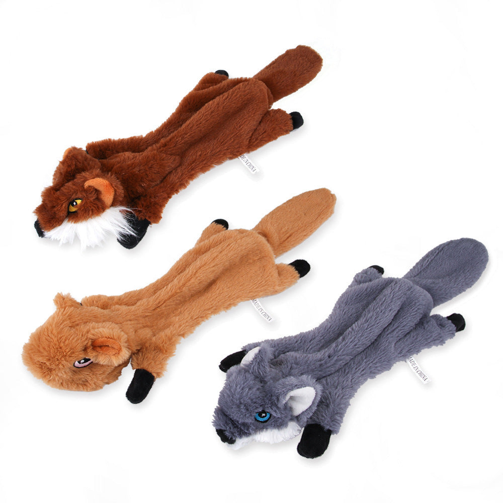 KFX-9495485 Plush Bite-Resistant Toys for Dogs – Fox, Squirrel, and Wolf Designs
