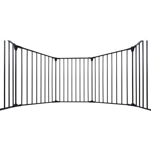 KFX-9495869 150-Inch Adjustable Safety Gate Play Yard with 6 Panels for Indoor Enclosures and Room Dividers