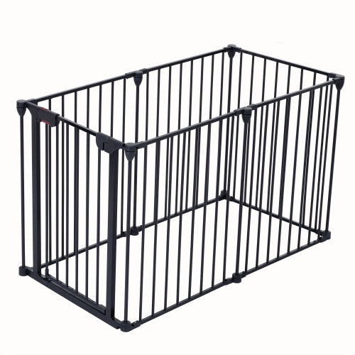 KFX-9495869 150-Inch Adjustable Safety Gate Play Yard with 6 Panels for Indoor Enclosures and Room Dividers
