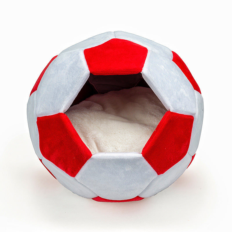 KFX-9497021 Four Seasons General Creative Cat Nest - Super Soft Plush, Black/White & Red/White, Small 40cm & Large 45cm