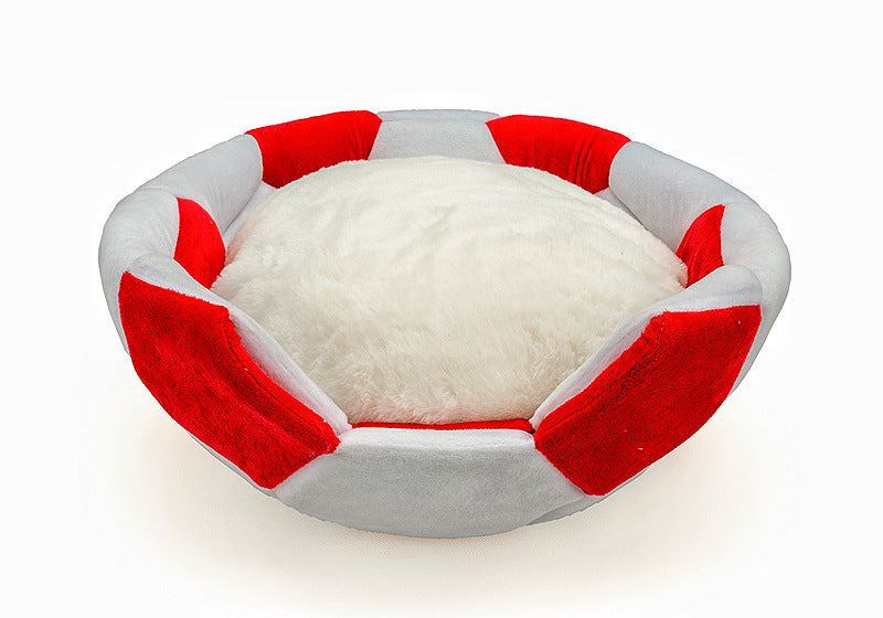 KFX-9497021 Four Seasons General Creative Cat Nest - Super Soft Plush, Black/White & Red/White, Small 40cm & Large 45cm