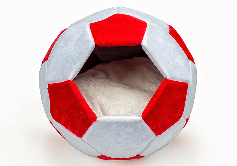 KFX-9497021 Four Seasons General Creative Cat Nest - Super Soft Plush, Black/White & Red/White, Small 40cm & Large 45cm