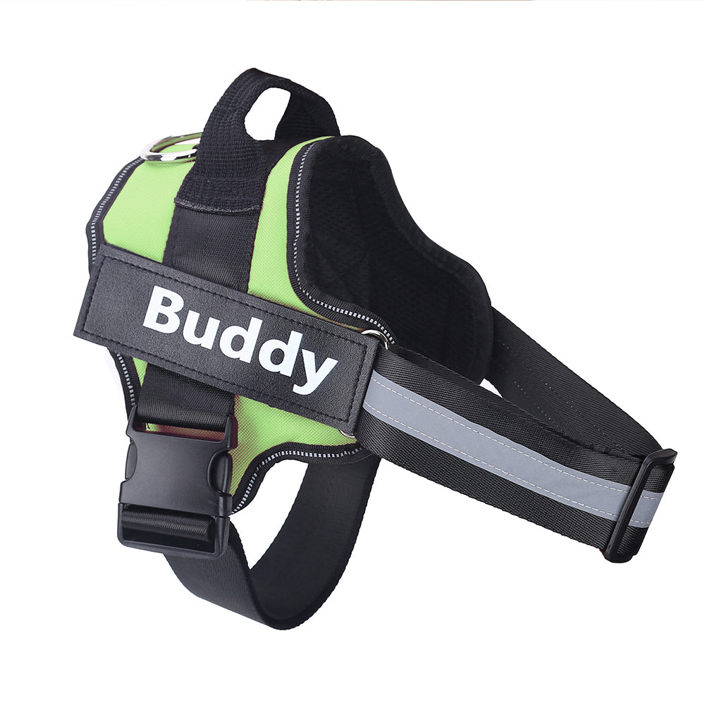 KFX-9497277 Reflective No-Pull Adjustable Dog Harness with Personalized Patch for Small to Large Dogs