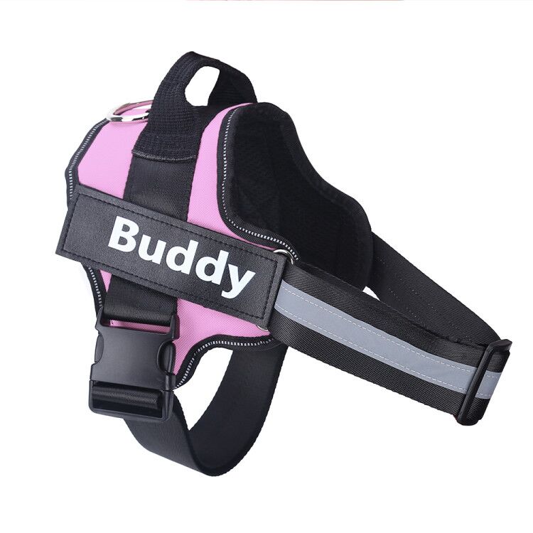 KFX-9497277 Reflective No-Pull Adjustable Dog Harness with Personalized Patch for Small to Large Dogs