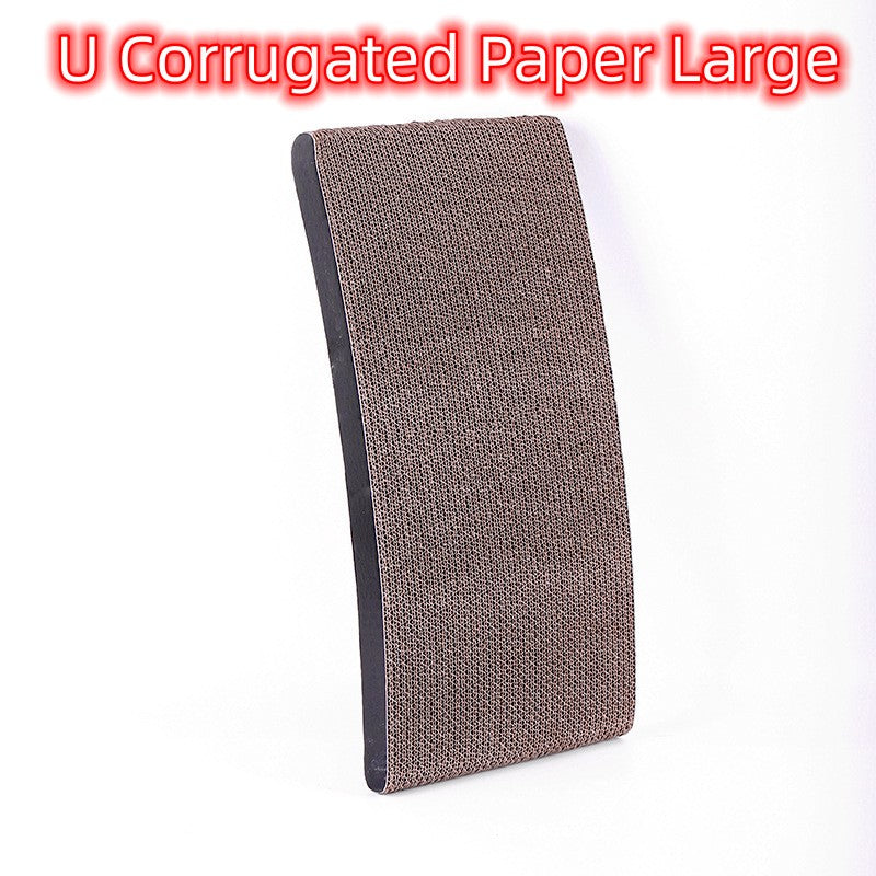 KFX-9498173 U-Shaped Corrugated Paper Cat Scratch Board, Eco-Friendly Pet Toy, Multi-Sized Design