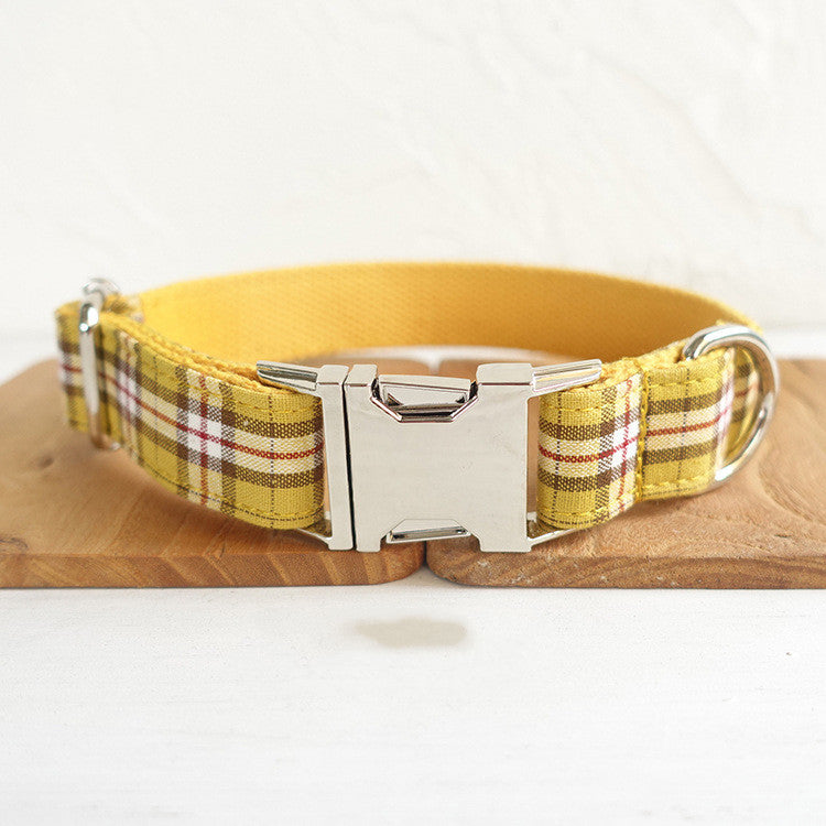 KFX-9499965 Bowknot Design Dog Collar and Drawstring Leash Set for Small to Large Breeds