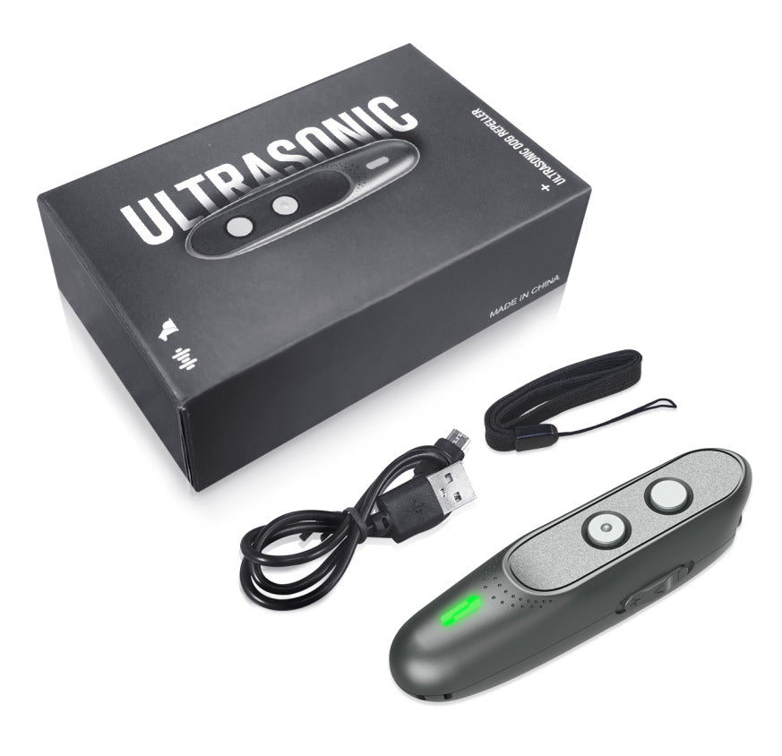 KFX-9501245 Ultrasonic Handheld Dog Bark Deterrent Trainer with Rechargeable Battery