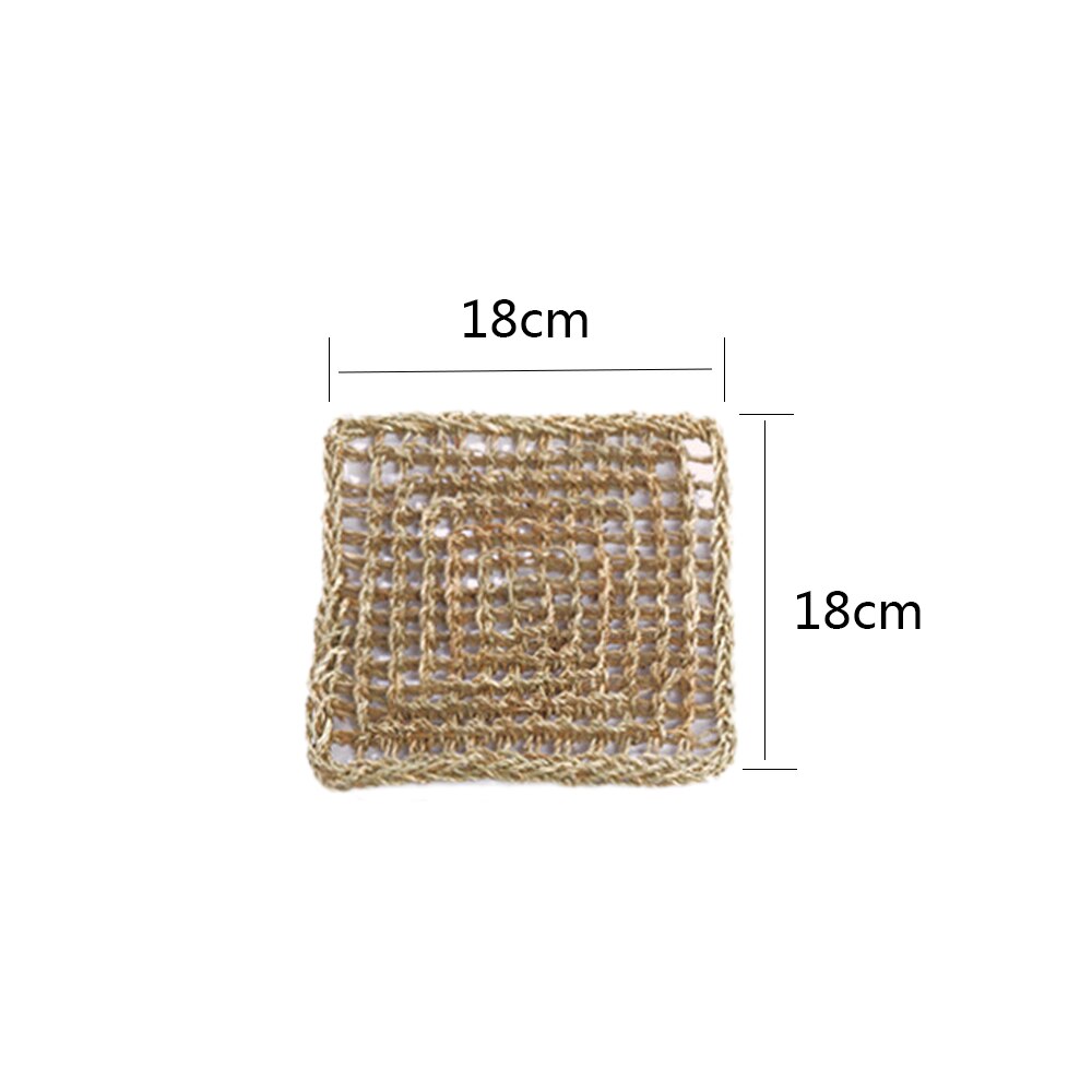 KFX-9502013 Natural Seaweed Straw Mat Hammock for Reptiles and Lizard Nest