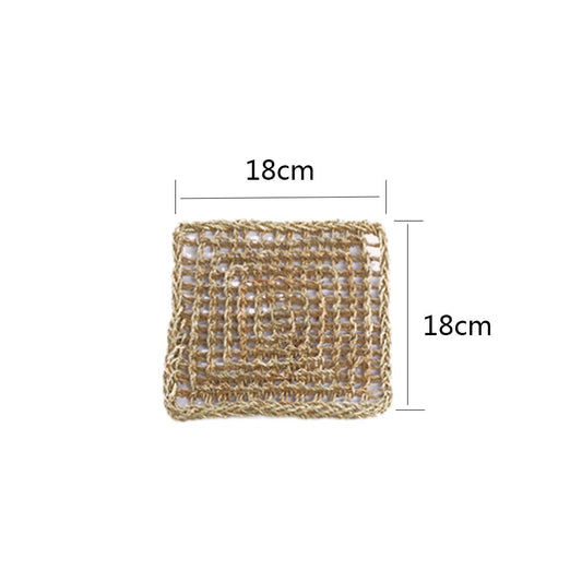 KFX-9502013 Natural Seaweed Straw Mat Hammock for Reptiles and Lizard Nest