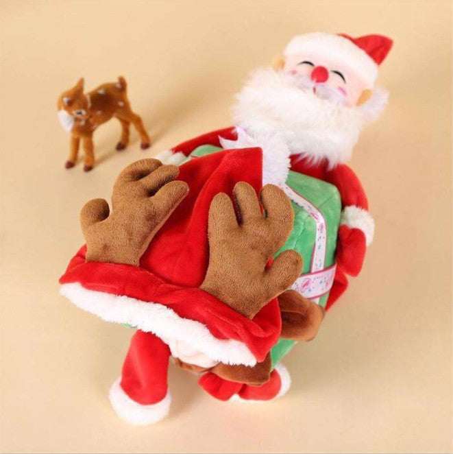 KFX-9502141 Santa Claus Transformation Dog Costume - Red Polyester - Sizes S to XXL