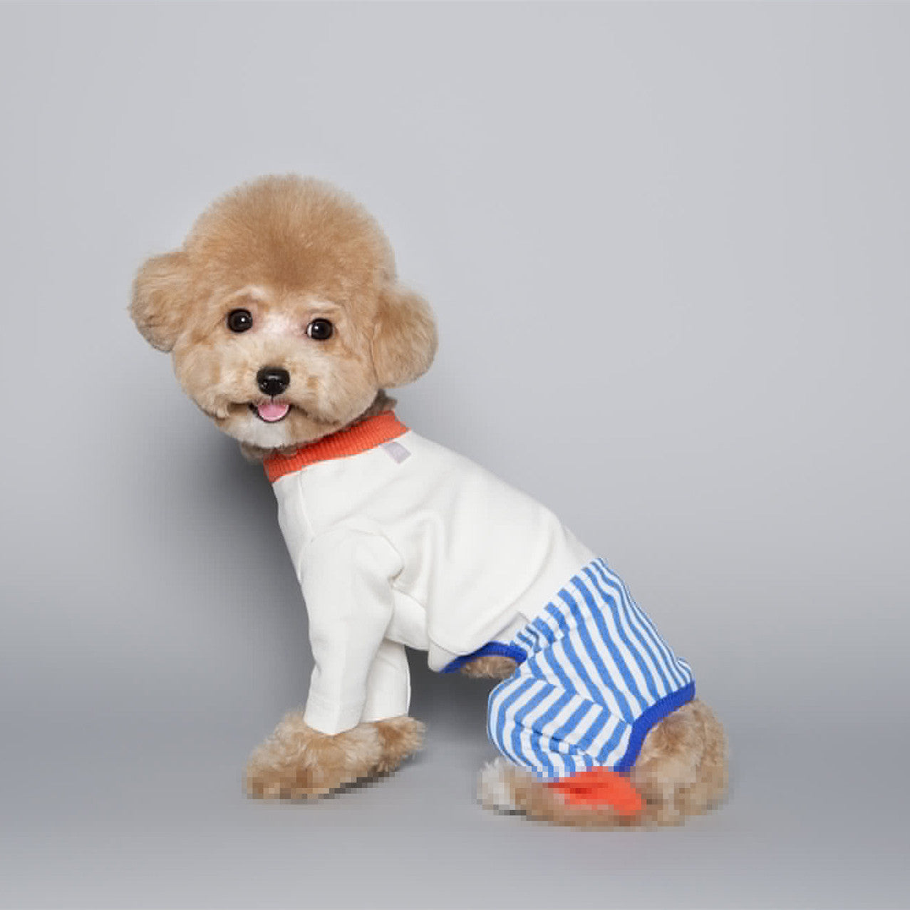 KFX-9504317 Stylish Striped Cotton Jumpsuit for Pets