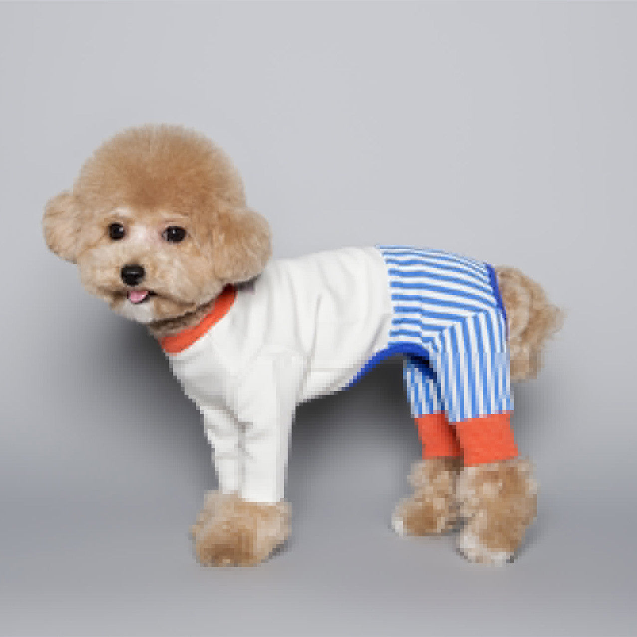 KFX-9504317 Stylish Striped Cotton Jumpsuit for Pets