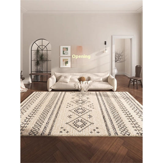 KFX-9504573 Artificial Cashmere Geometric Pattern Carpet in Persian Gulf Colors, Multiple Sizes Available