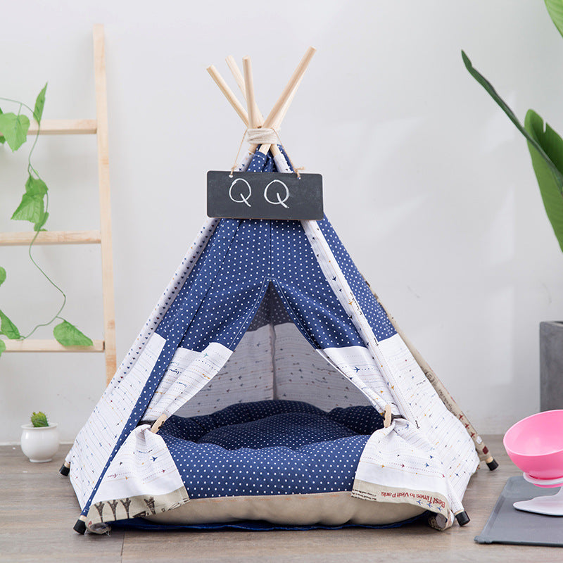 KFX-9507773 Canvas Pet Tent for Small and Medium Dogs - Cozy Nest with Optional Cushion