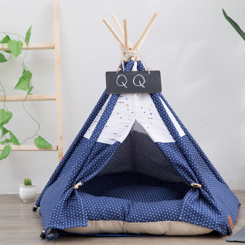 KFX-9507773 Canvas Pet Tent for Small and Medium Dogs - Cozy Nest with Optional Cushion