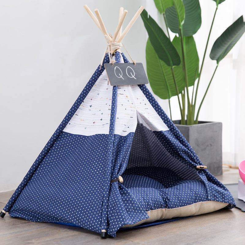 KFX-9507773 Canvas Pet Tent for Small and Medium Dogs - Cozy Nest with Optional Cushion