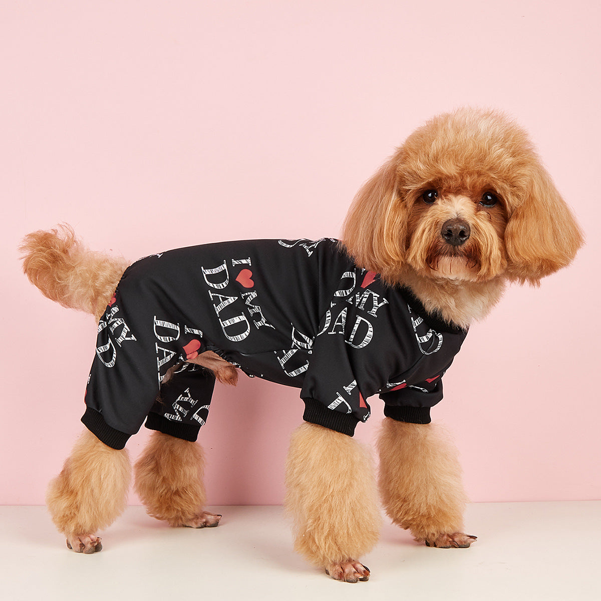 KFX-9508797 Lightweight Summer Dog Jumpsuit in Black and White - Four-Corner Sweater Design, Polyester, Multiple Sizes Available