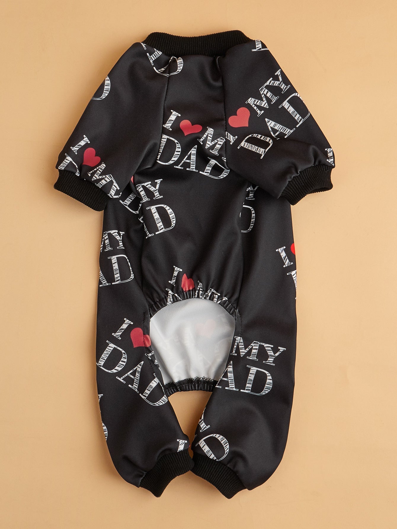 KFX-9508797 Lightweight Summer Dog Jumpsuit in Black and White - Four-Corner Sweater Design, Polyester, Multiple Sizes Available