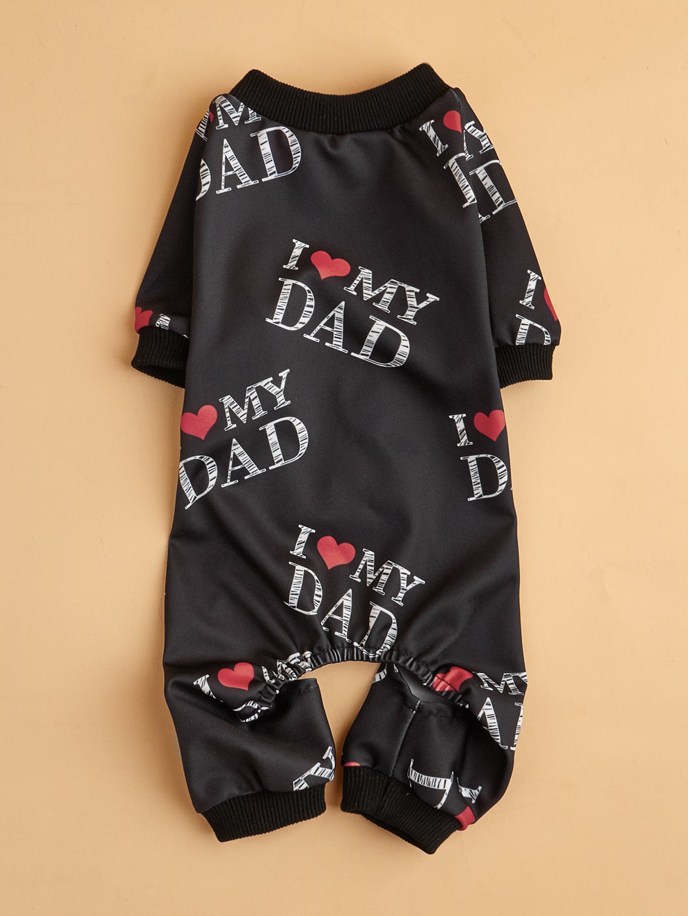 KFX-9508797 Lightweight Summer Dog Jumpsuit in Black and White - Four-Corner Sweater Design, Polyester, Multiple Sizes Available