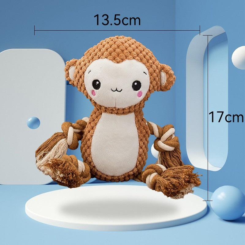 KFX-9514301 Durable Plush Dog Toy for Molar Training and Vocal Play